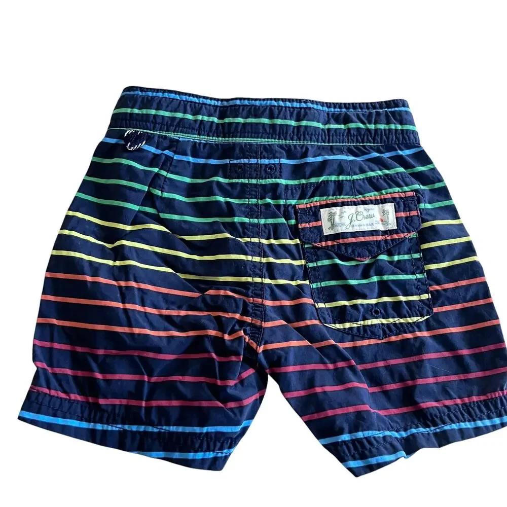 Crewcuts boys striped bathing suit swim trunks shorts size 2
